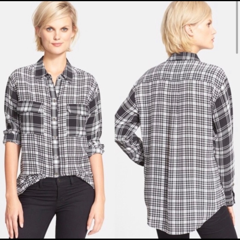 Equipment Signature Highway Plaid Blouse